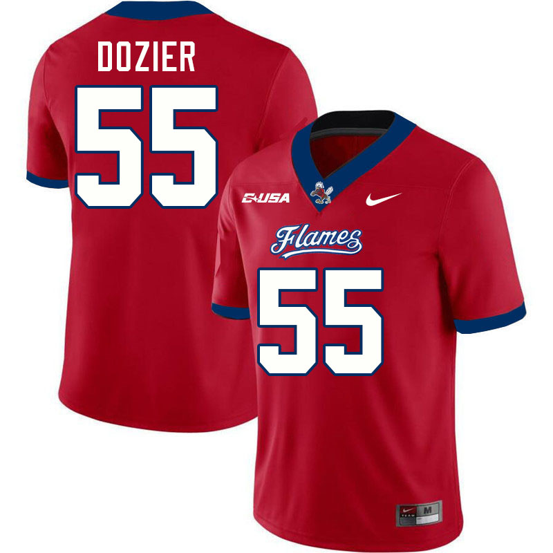 Liberty Flames #55 Donovan Dozier College Football Jerseys Stitched-Red